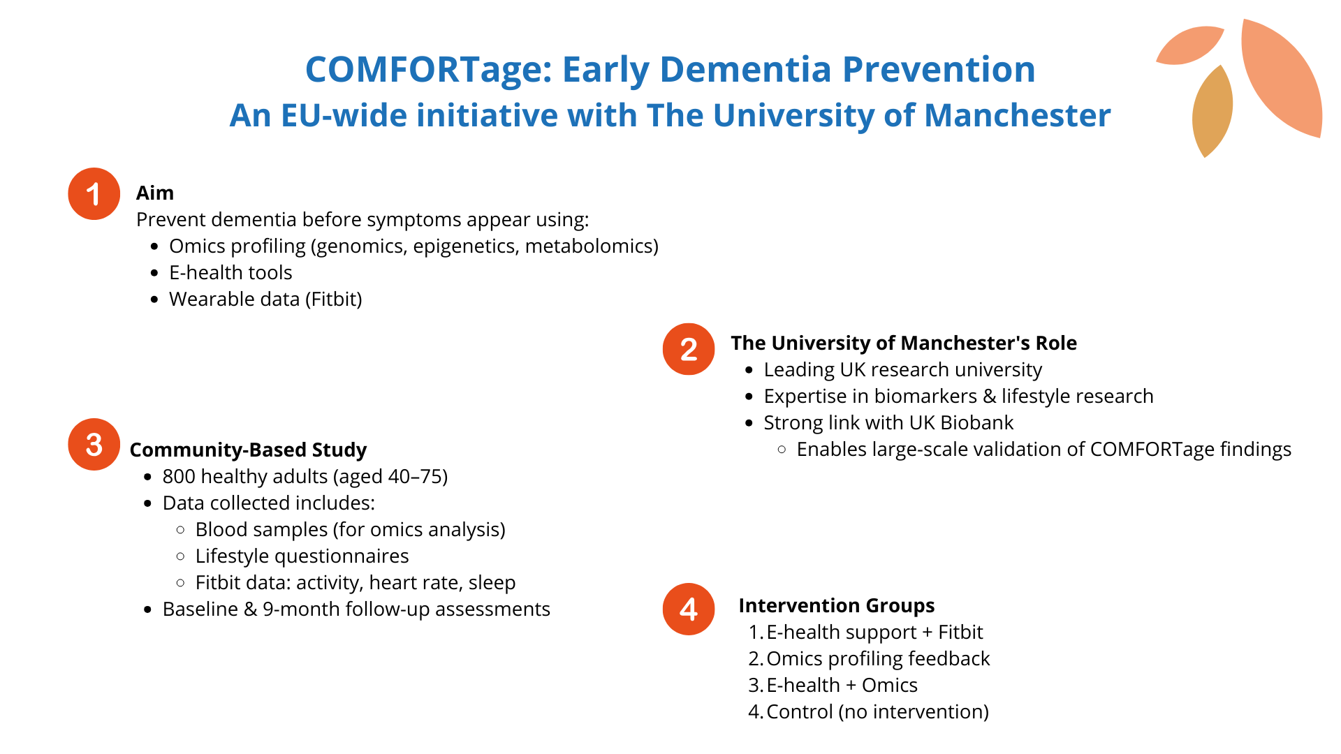 COMFORTage: Early Dementia Prevention