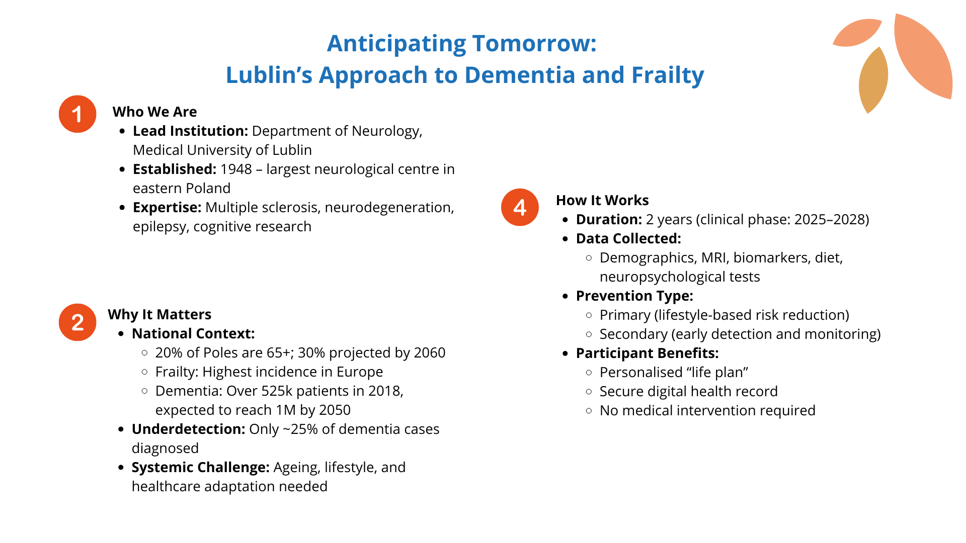 Anticipating Tomorrow: Lublin’s Approach to Dementia and Frailty